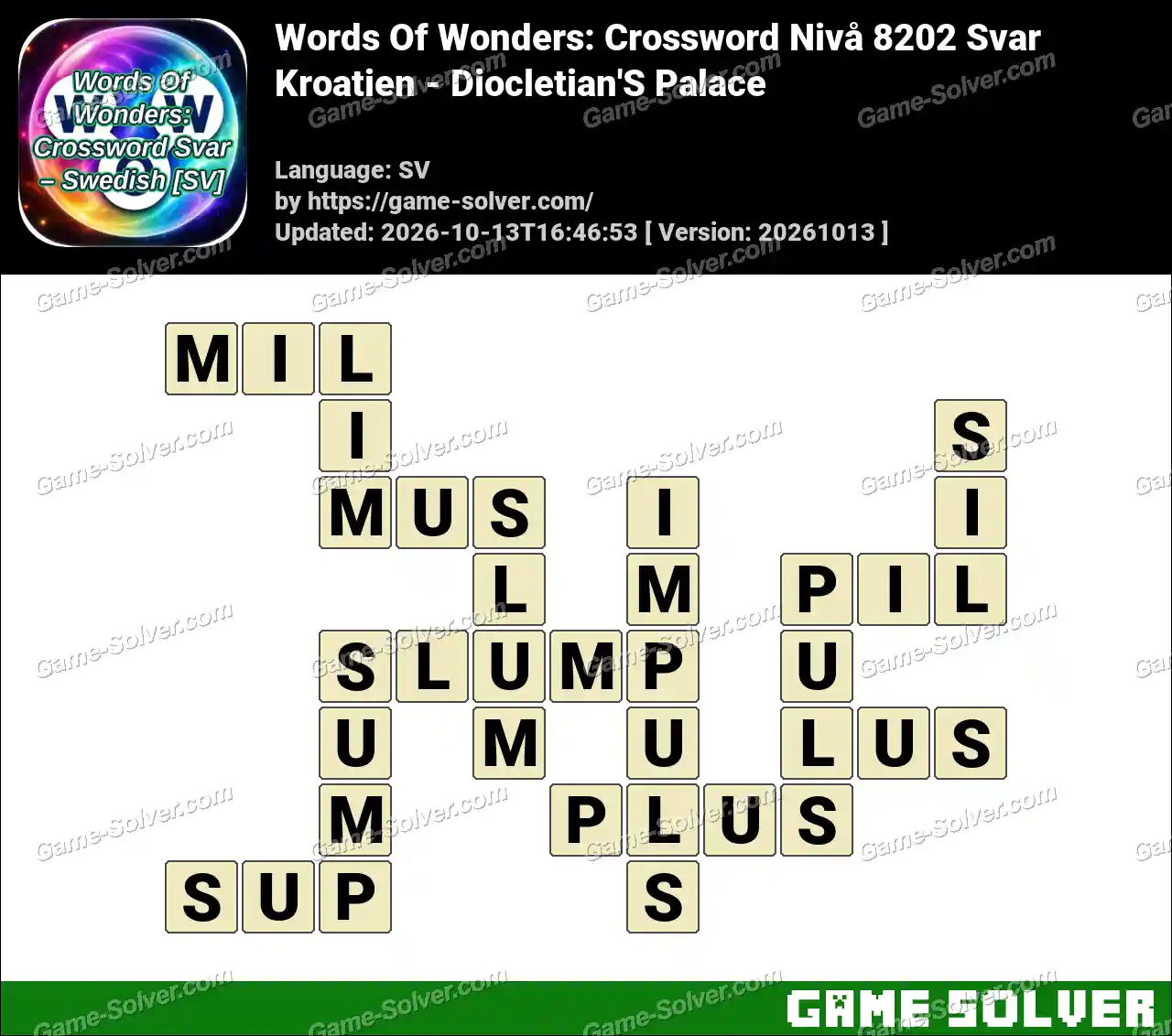 Words Of Wonders: Crossword Nivå 8202 Svar – Kroatien – Diocletian’S Palace